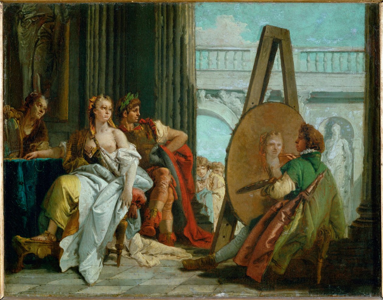 Der Maler Apelles, Alexander der Große und Campaspe von Giovanni Battista (1696-1770) Tiepolo