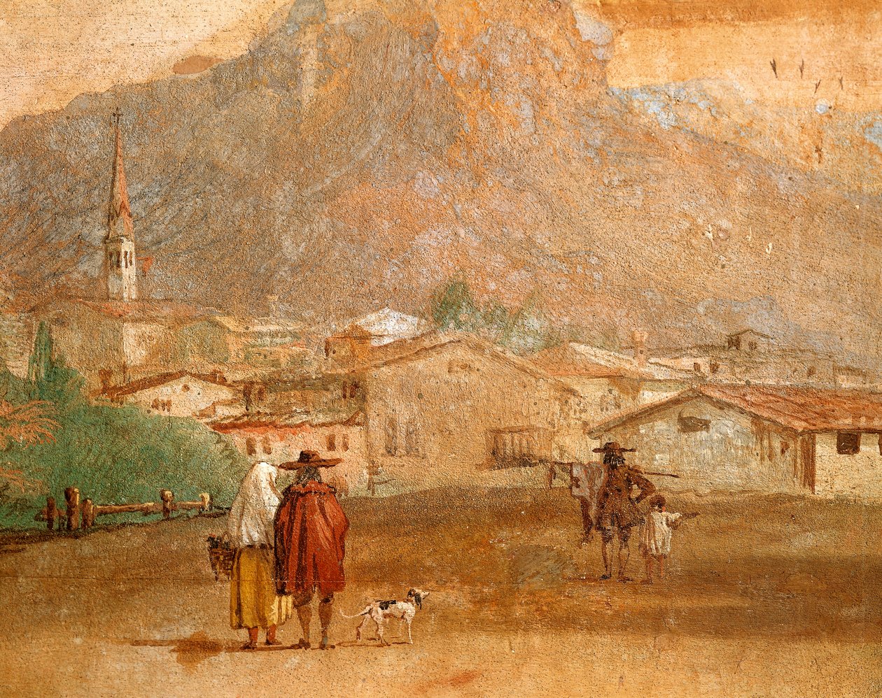 Landschaft mit Amor von Giovanni-Battista Tiepolo