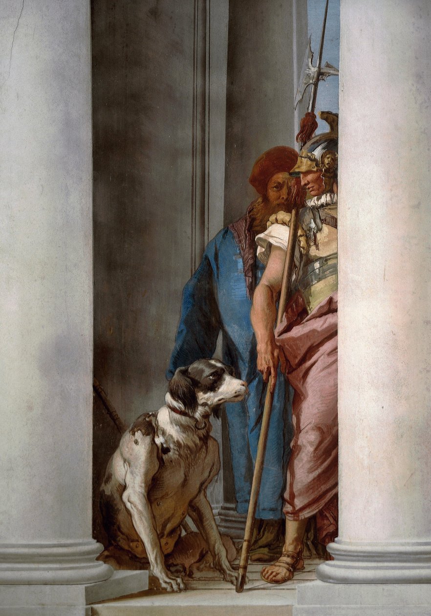 Odysseus und sein Hund Argus von Giovanni Battista Tiepolo