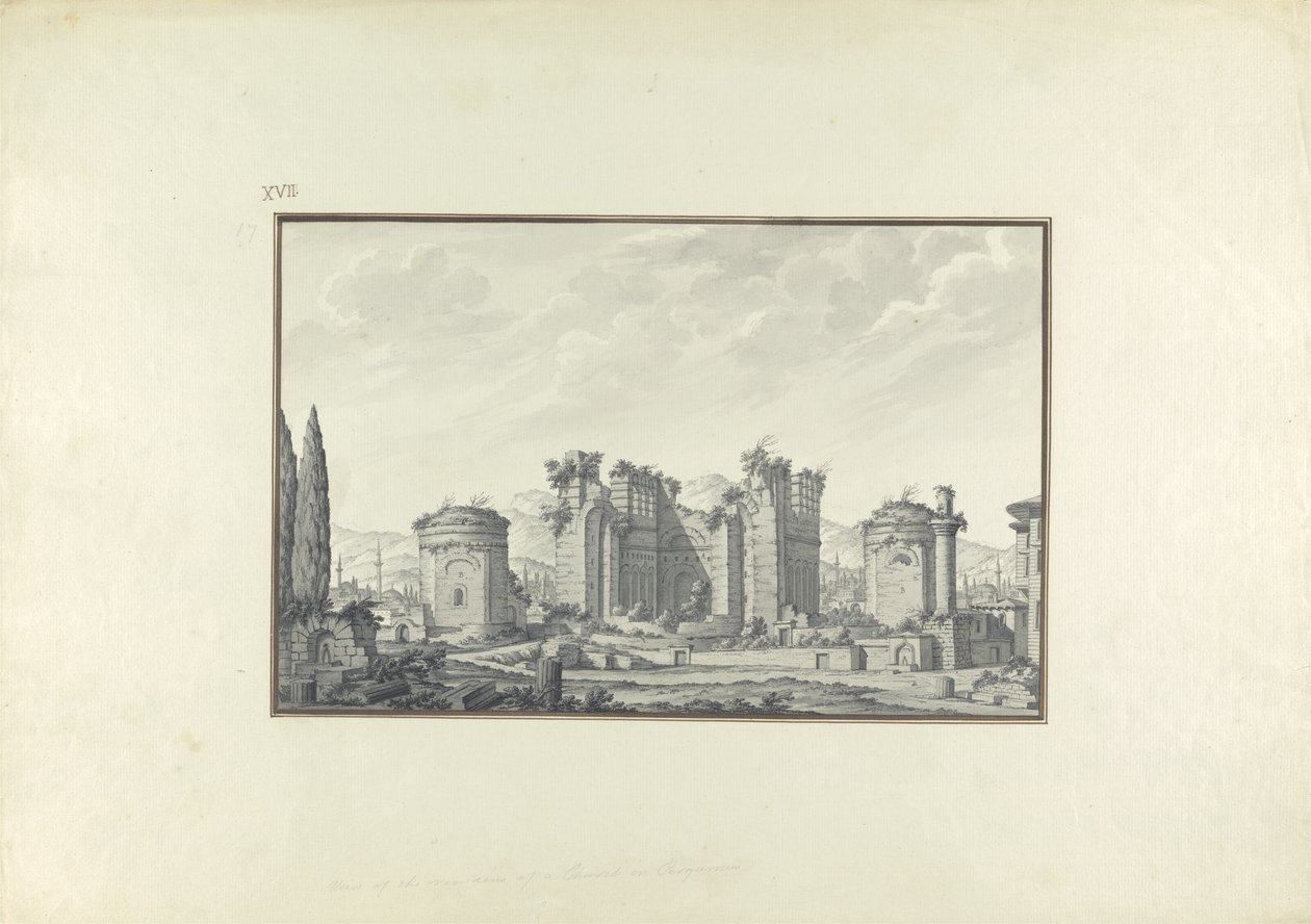 Kizil Avlu, die zentrale Halle, in Pergamon von Giovanni Battista Borra