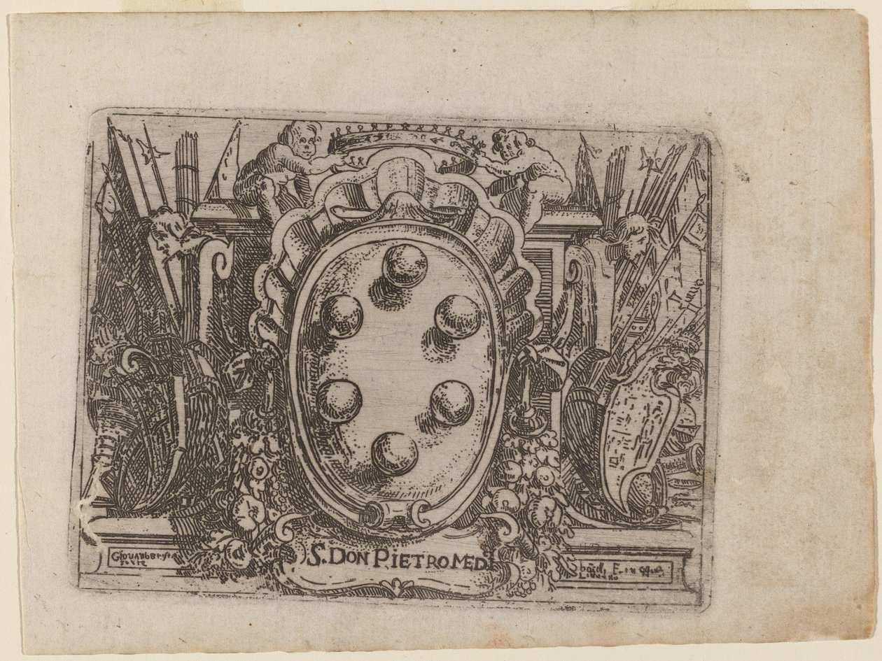 Widmung an Don Pietro Medici aus "Bizzarie di varie Figure" von Giovanni Battista Bracelli