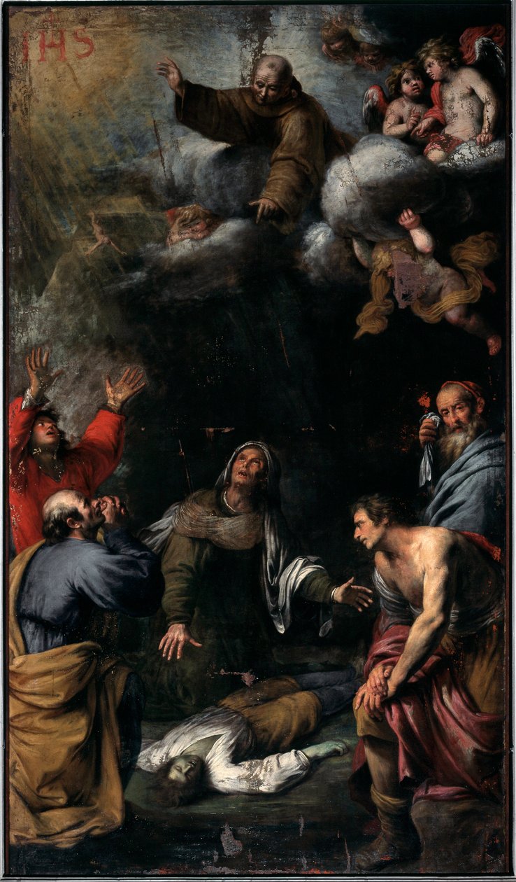 Wunder des Heiligen Bernardino von Siena von Giovanni Battista Carlone