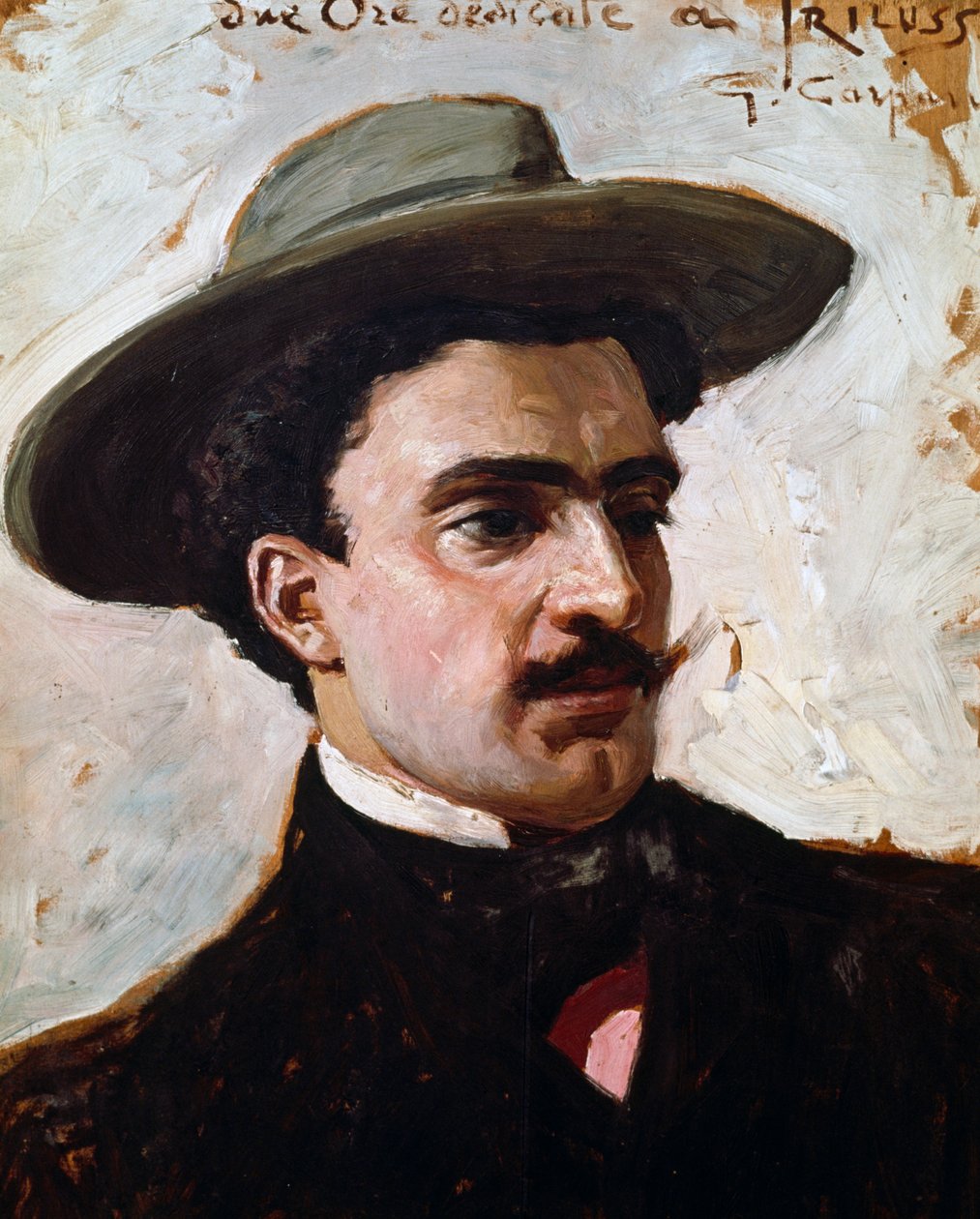 Porträt von Trilussa, anagrammatisches Pseudonym von Carlo Alberto Camillo Mariano Salustri von Giovanni Battista Carpanetto