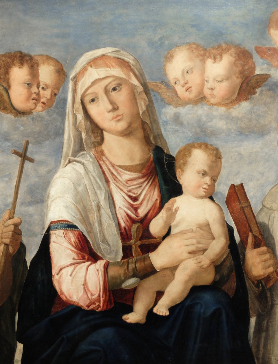 Die Jungfrau und das Kind zwischen Johannes dem Täufer und Franziskus (Detail) von Giovanni Battista Cima da Conegliano