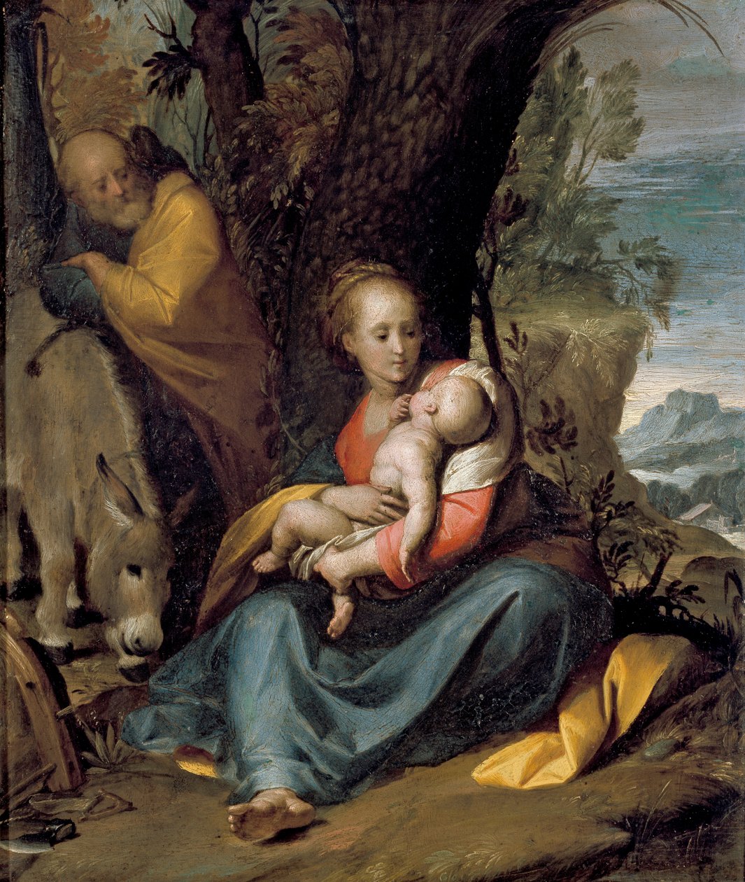 Die Rast auf der Flucht nach Ägypten, ca. 1598-1600 von Giovanni Battista Crespi