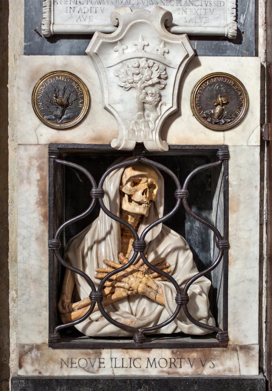 Der Tod im Gefängnis, aus dem Grab von Gisleni (Polychrome Marmorskulptur) von Giovanni Battista Gisleni