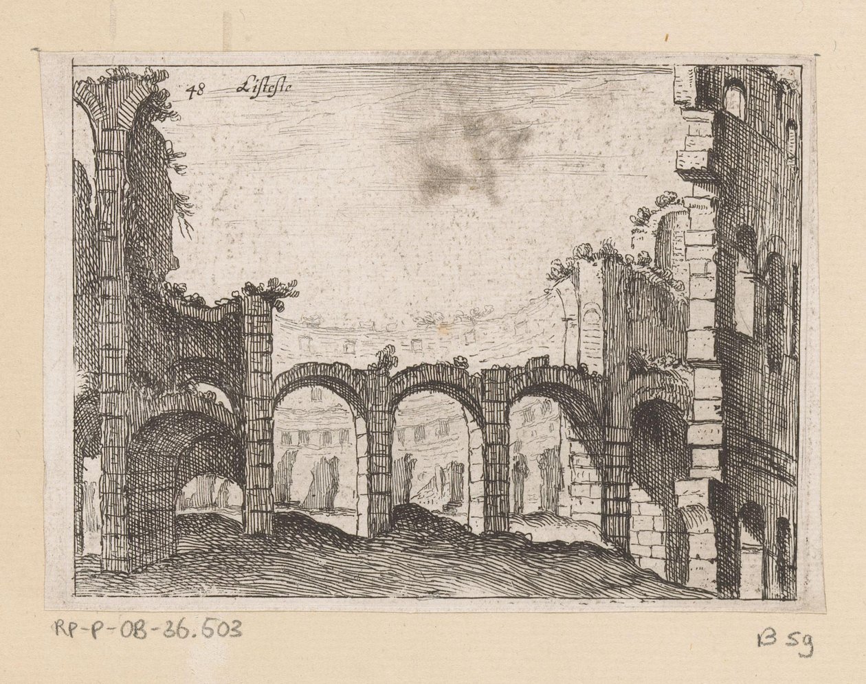 Reste des Kolosseums in Rom von Giovanni Battista Mercati