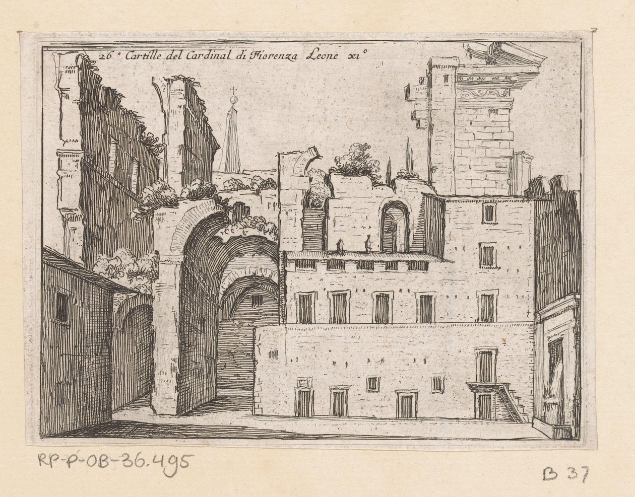 Reste des Serapeums in Rom von Giovanni Battista Mercati