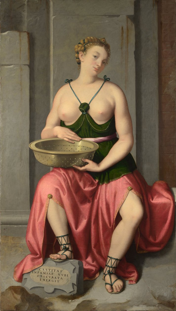Die Vestalin Tuccia von Giovanni Battista Moroni