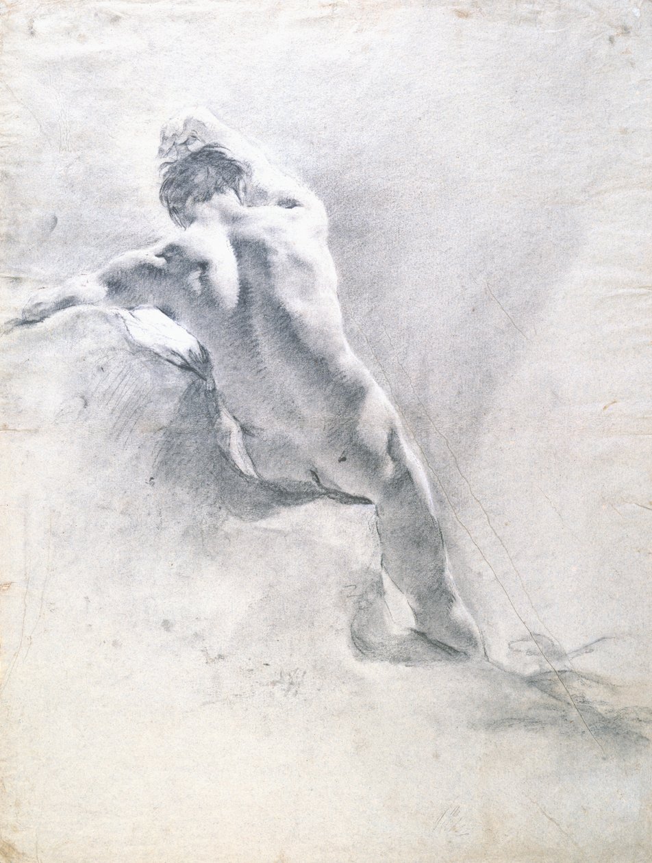 Studie eines männlichen Aktes, ca. 1715 von Giovanni Battista Piazzetta