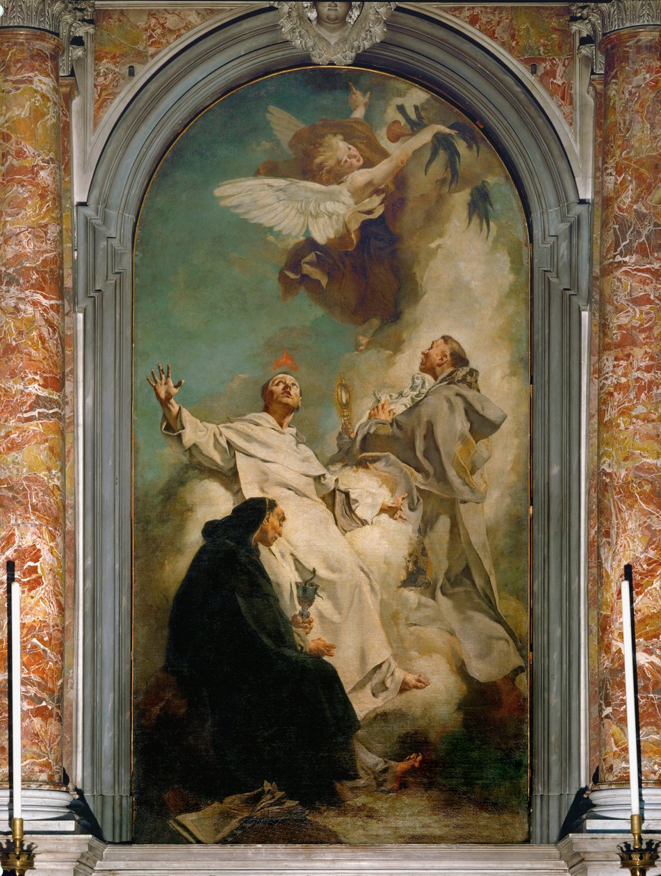 Die drei Dominikanerheiligen: Heiliger Vinzenz Ferrer, Heiliger Ludovico Bertrand und Heiliger Hyazinth von Giovanni Battista Piazzetta
