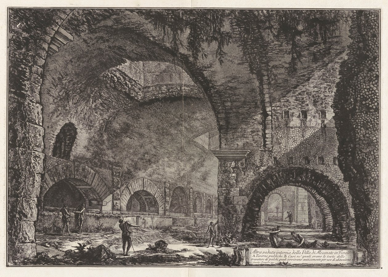 Eine andere Ansicht der Villa des Maecenas in Tivoli, aus Vedute di Roma von Giovanni Battista Piranesi