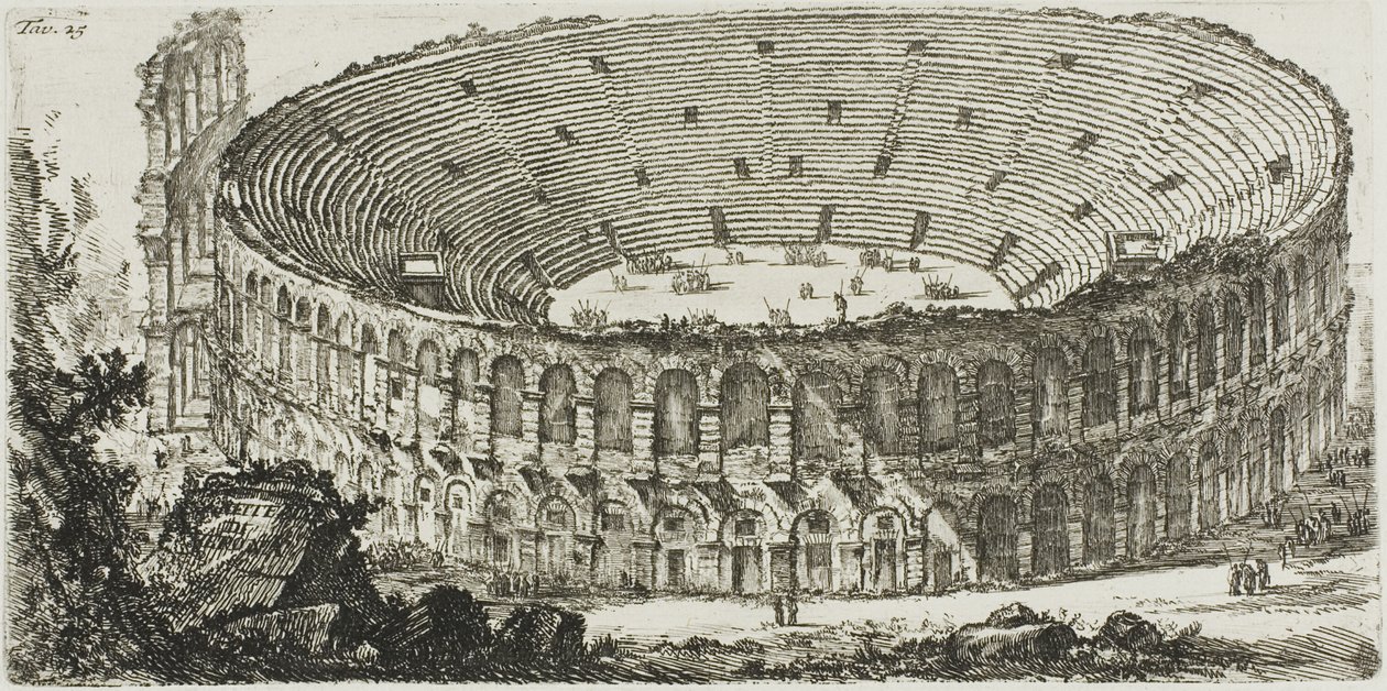 Amphitheater von Verona, Platte 25 aus Einige Ansichten von Triumphbögen und anderen Denkmälern von Giovanni Battista Piranesi