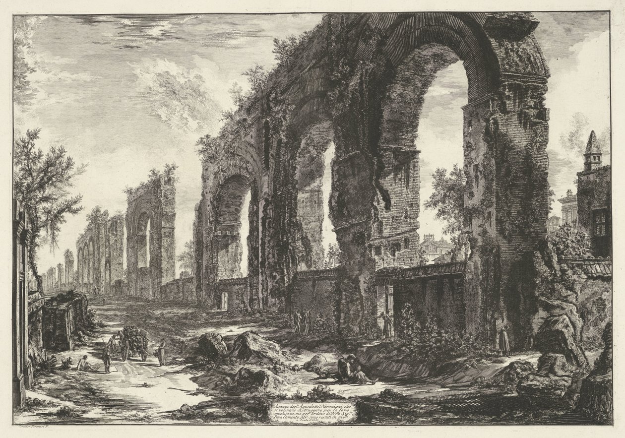 Aquädukt von Nero in Rom von Giovanni Battista Piranesi