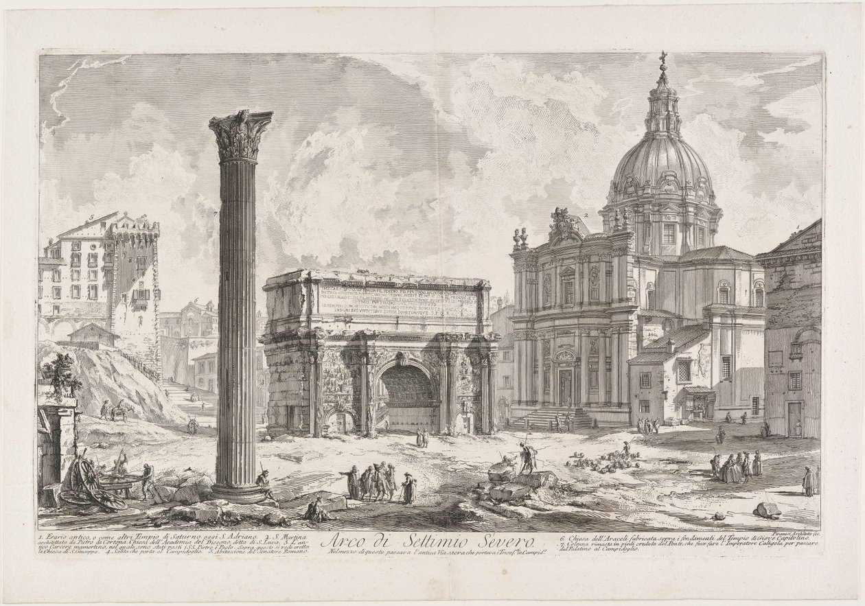 Bogen des Septimius Severus von Giovanni Battista Piranesi