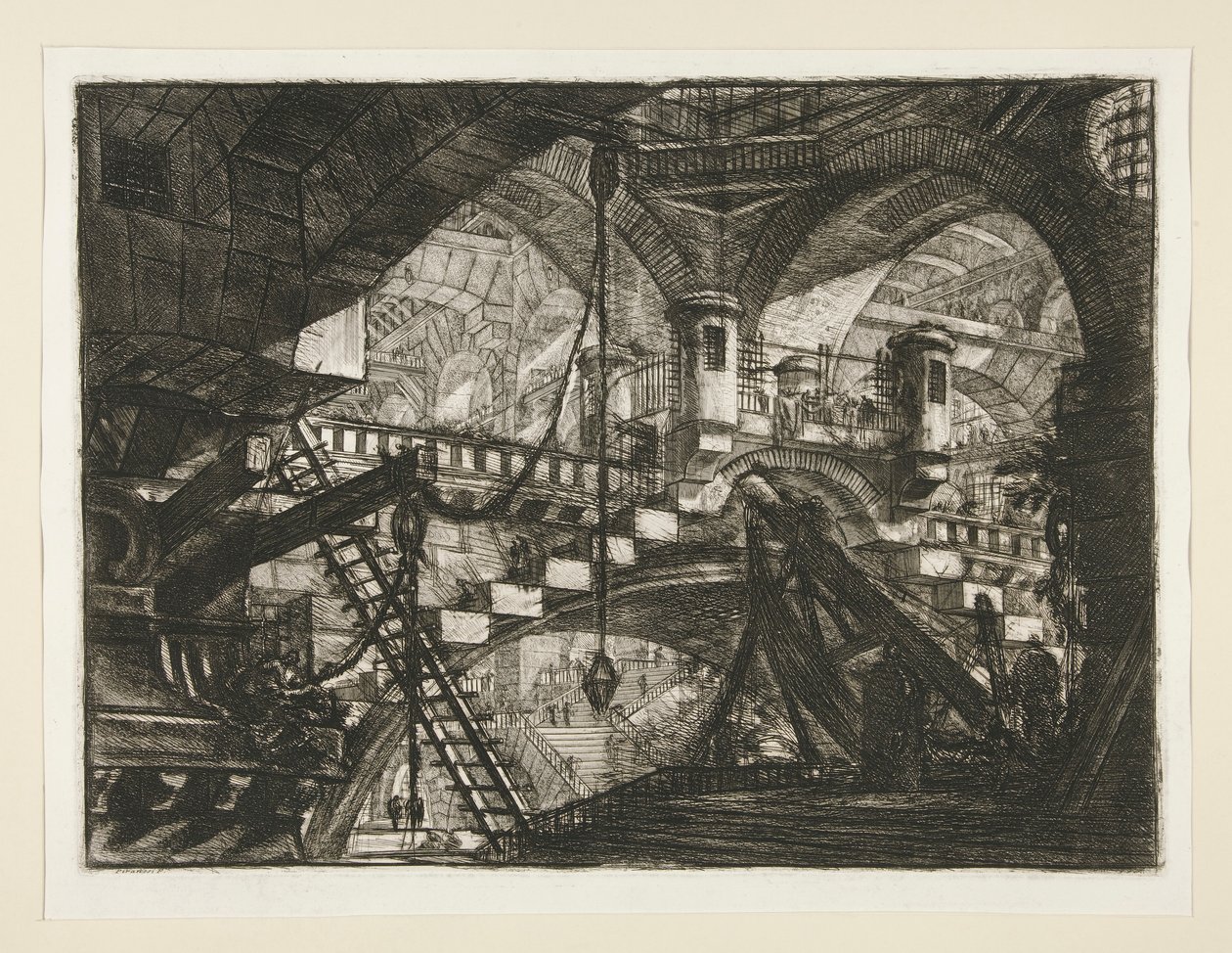Carceri, XI: Der Bogen mit einem Muschelornament von Giovanni Battista Piranesi