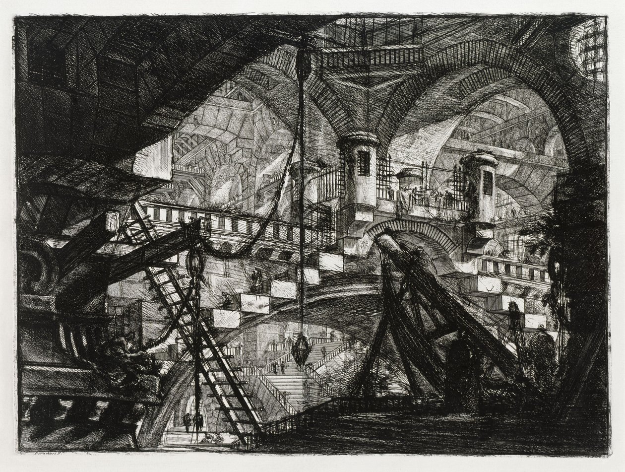 Der Bogen mit dem Muschelornament (Blatt 11 in: Carceri d
