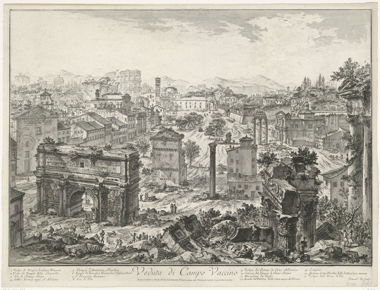 Forum Romanum in Rom von Giovanni Battista Piranesi