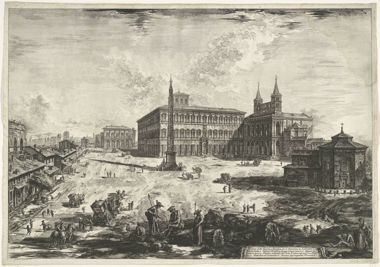 Ansicht des Laterans in Rom mit der Basilika St. Johannes im Lateran von Giovanni Battista Piranesi