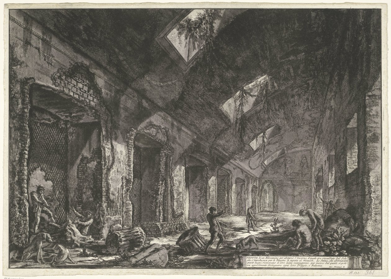 Interieur des Heliocaminus-Bades in der Villa Adriana in Tivoli von Giovanni Battista Piranesi