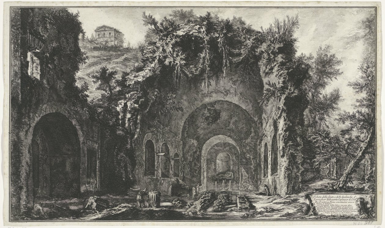 Nymphaeum von Egeria bei Rom von Giovanni Battista Piranesi