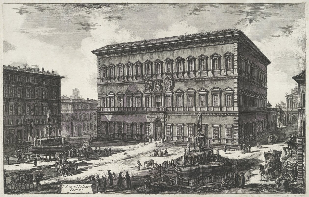 Palazzo Farnese in Rom von Giovanni Battista Piranesi