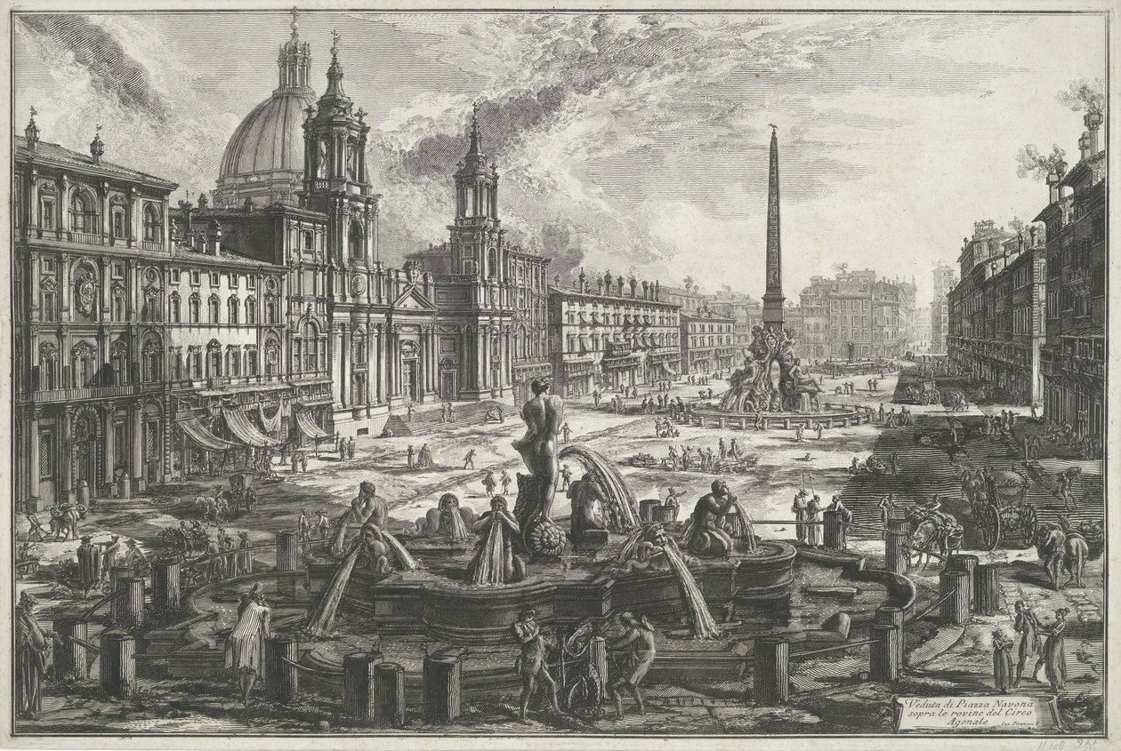 Piazza Navona in Rom (Serie: Ansichten von Rom) von Giovanni Battista Piranesi