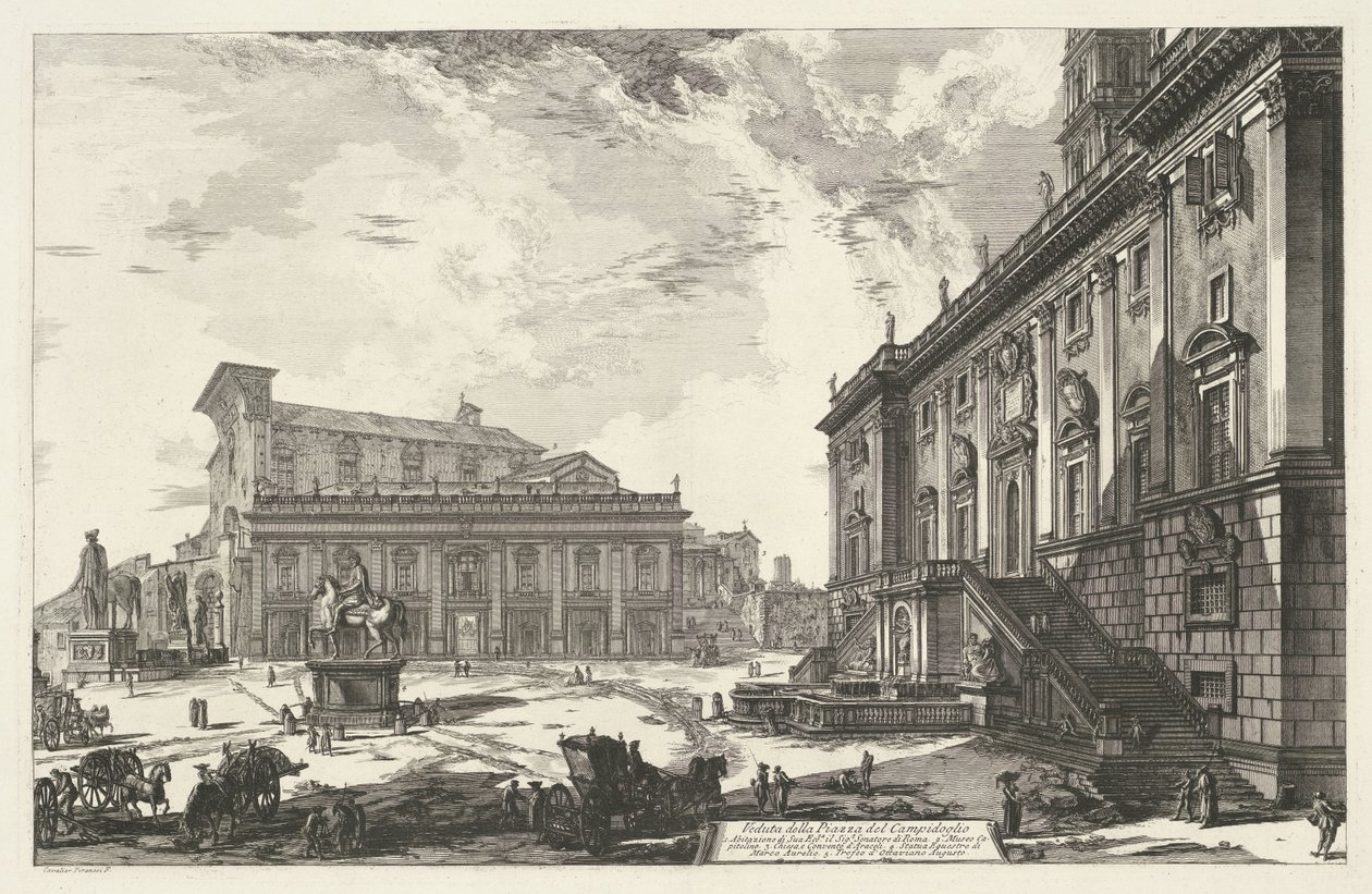 Piazza del Campidoglio in Rom von Giovanni Battista Piranesi
