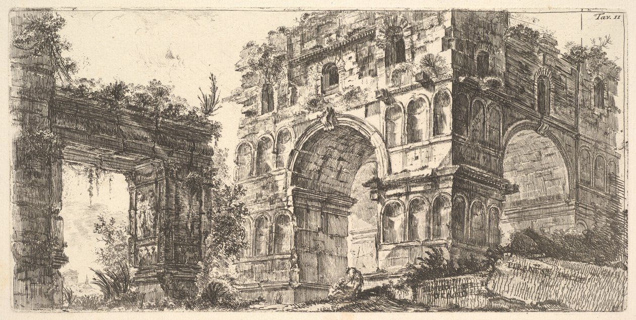 Tafel 11: Tempel des Janus, aus "Antichità Romane de