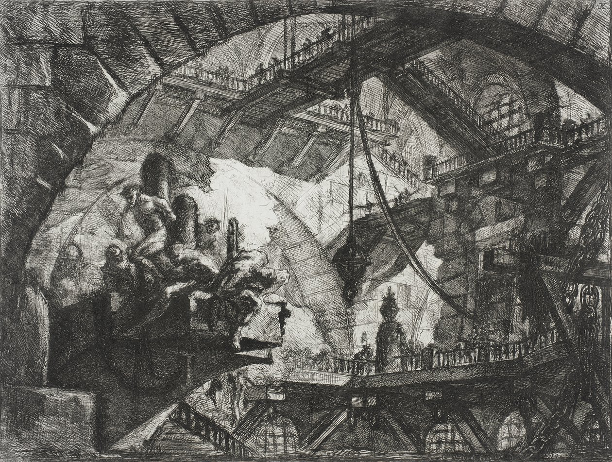 Gefangene auf einer vorspringenden Plattform von Giovanni Battista Piranesi