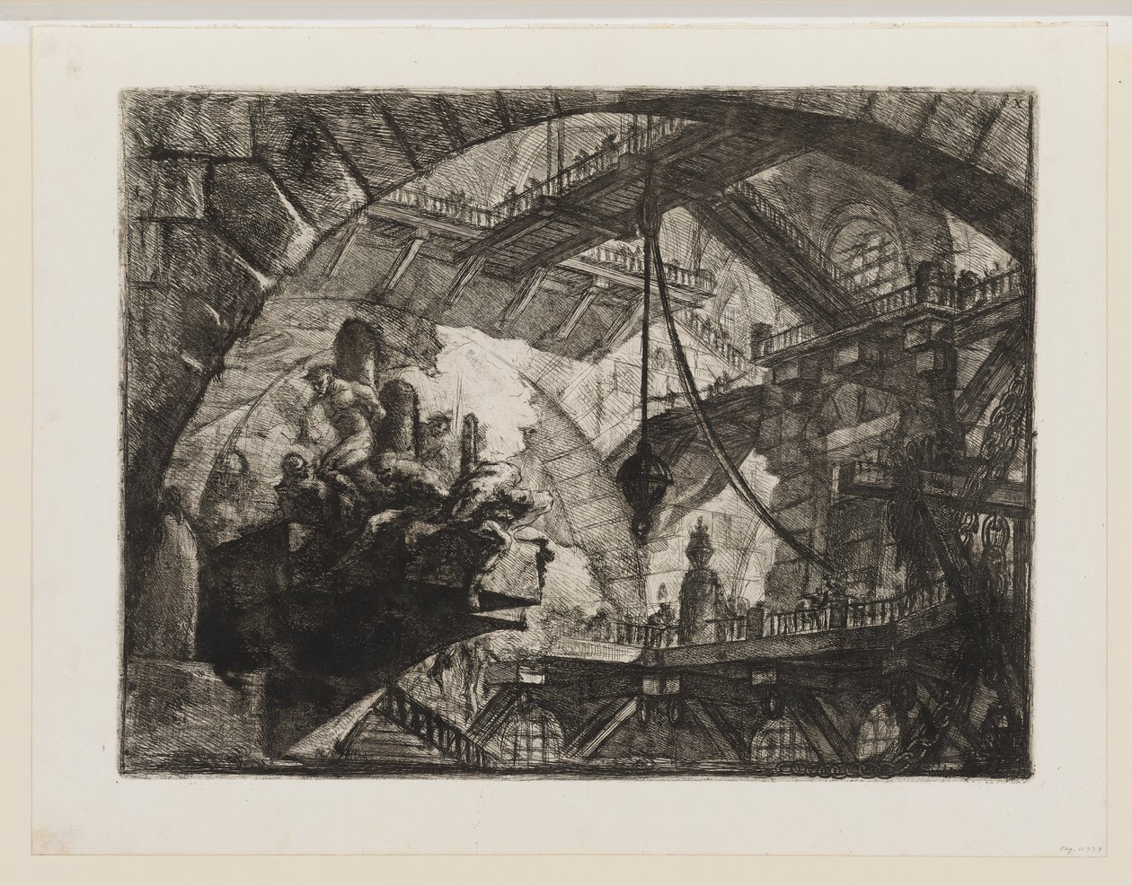 Gefangene auf einer vorspringenden Plattform von Giovanni Battista Piranesi