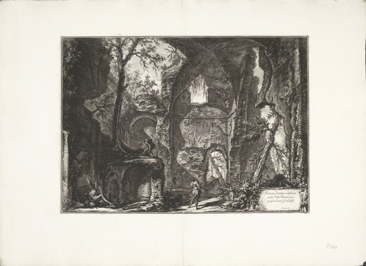 Ruine in der Villa Barberini von Giovanni Battista Piranesi