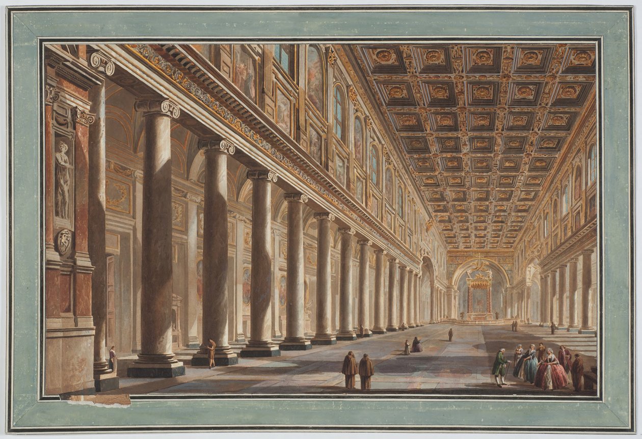 Innenraum von Santa Maria Maggiore, Rom von Giovanni Battista Piranesi