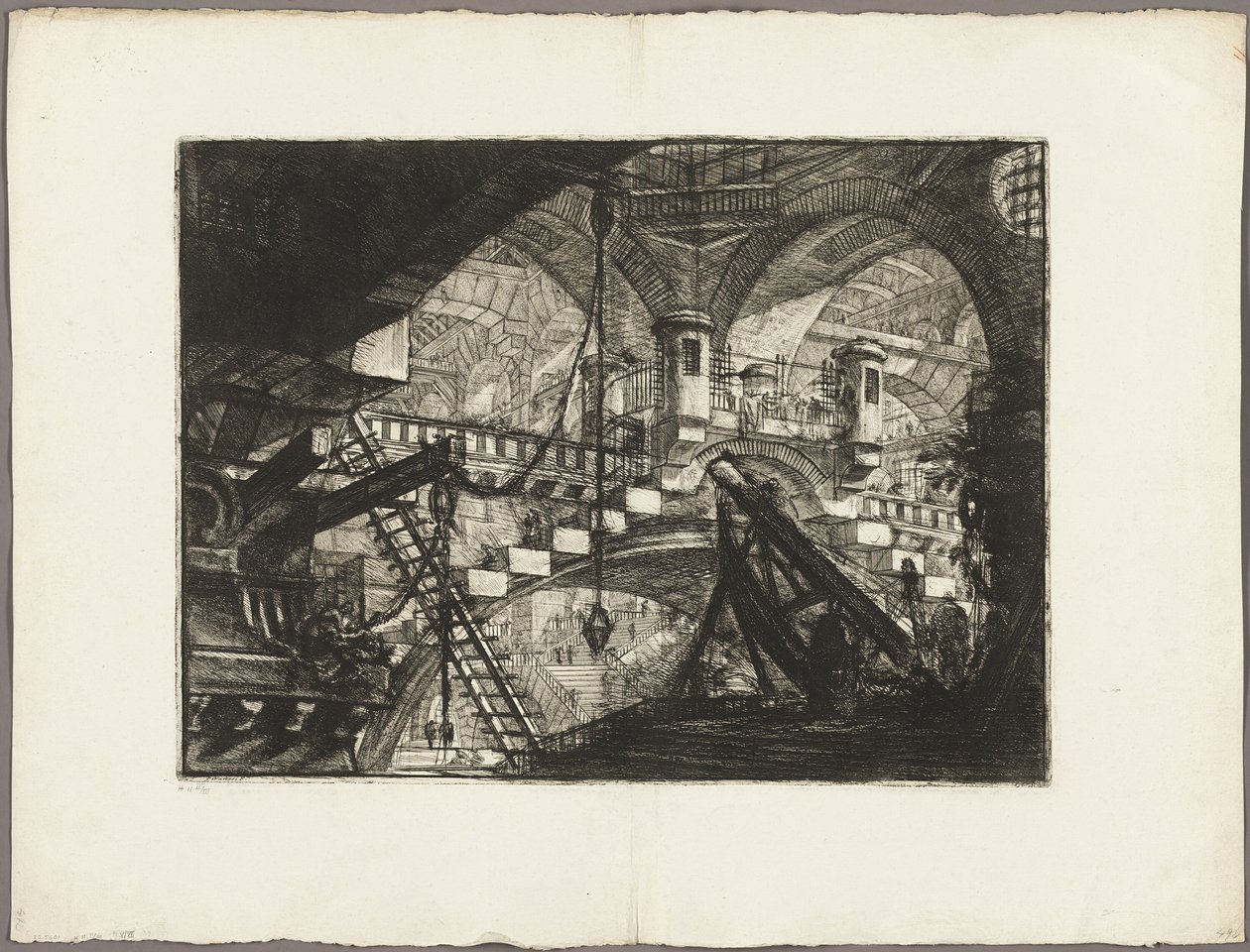 Der Bogen mit einem Muschelornament, Platte 11 aus Imaginary Prisons von Giovanni Battista Piranesi