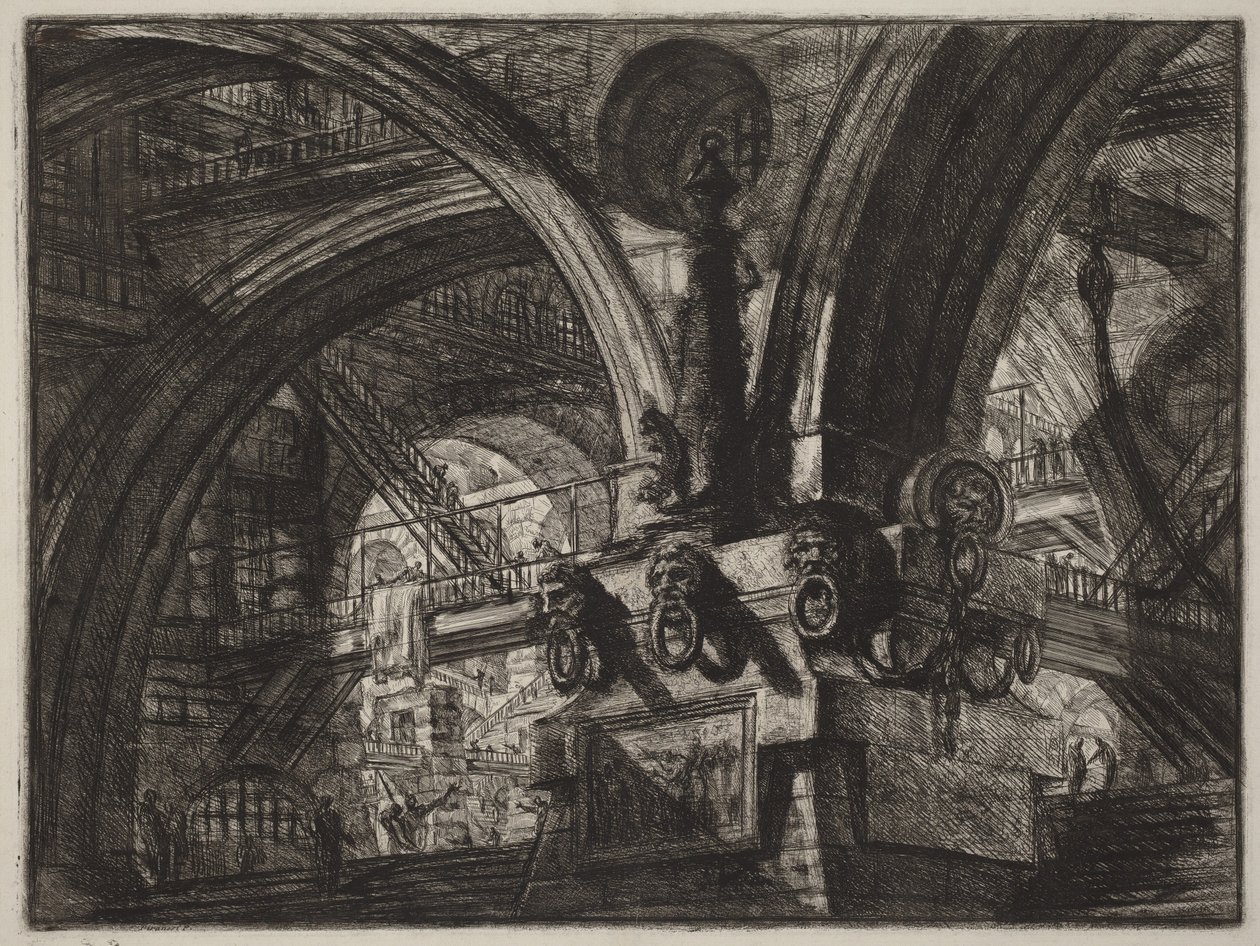 Der Pier mit einer Lampe von Giovanni Battista Piranesi