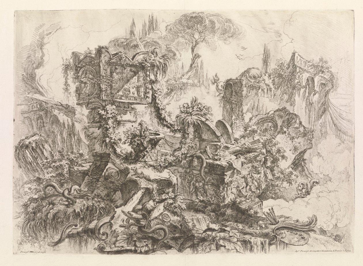 Das Grabmal von Nero, aus Grotteschi (Grotesken) von Giovanni Battista Piranesi