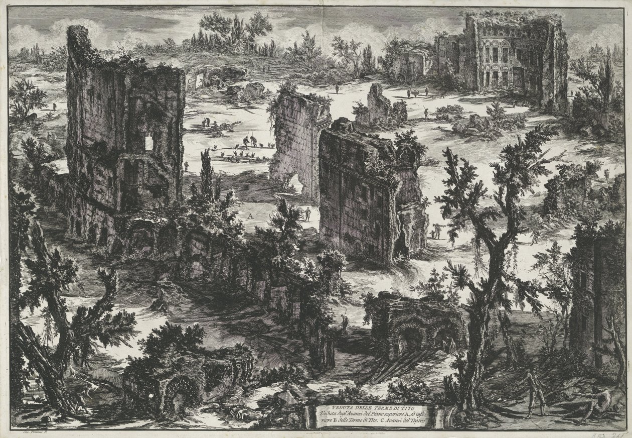 Thermen des Trajan in Rom von Giovanni Battista Piranesi