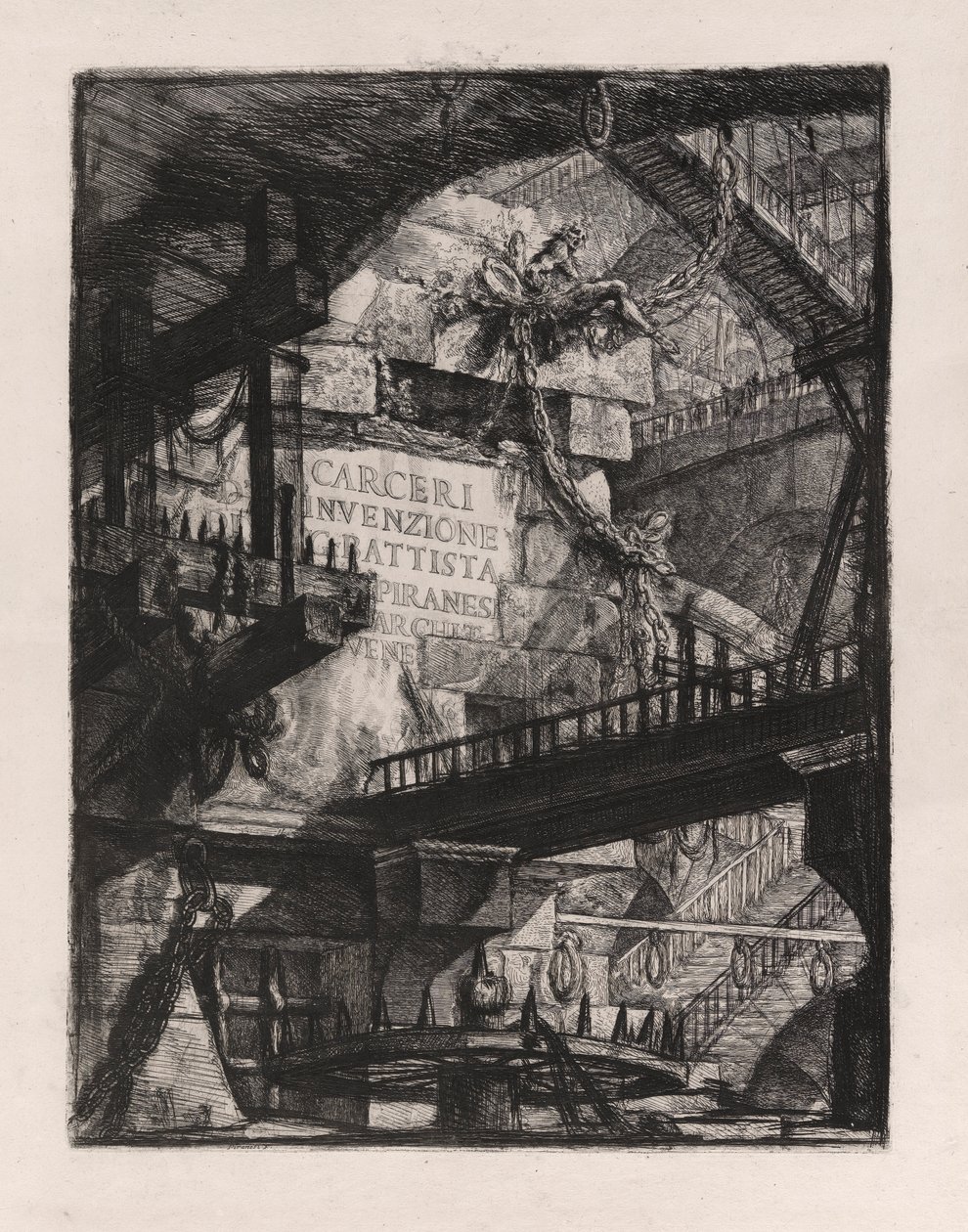 Titelplatte, Platte 1 aus Carceri d von Giovanni Battista Piranesi