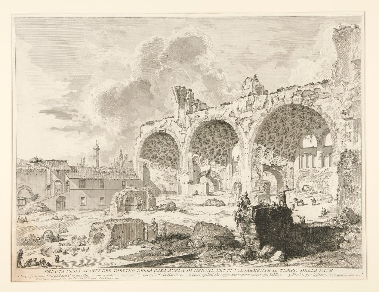 Ansicht der Überreste des Speisezimmers von Nero von Giovanni Battista Piranesi