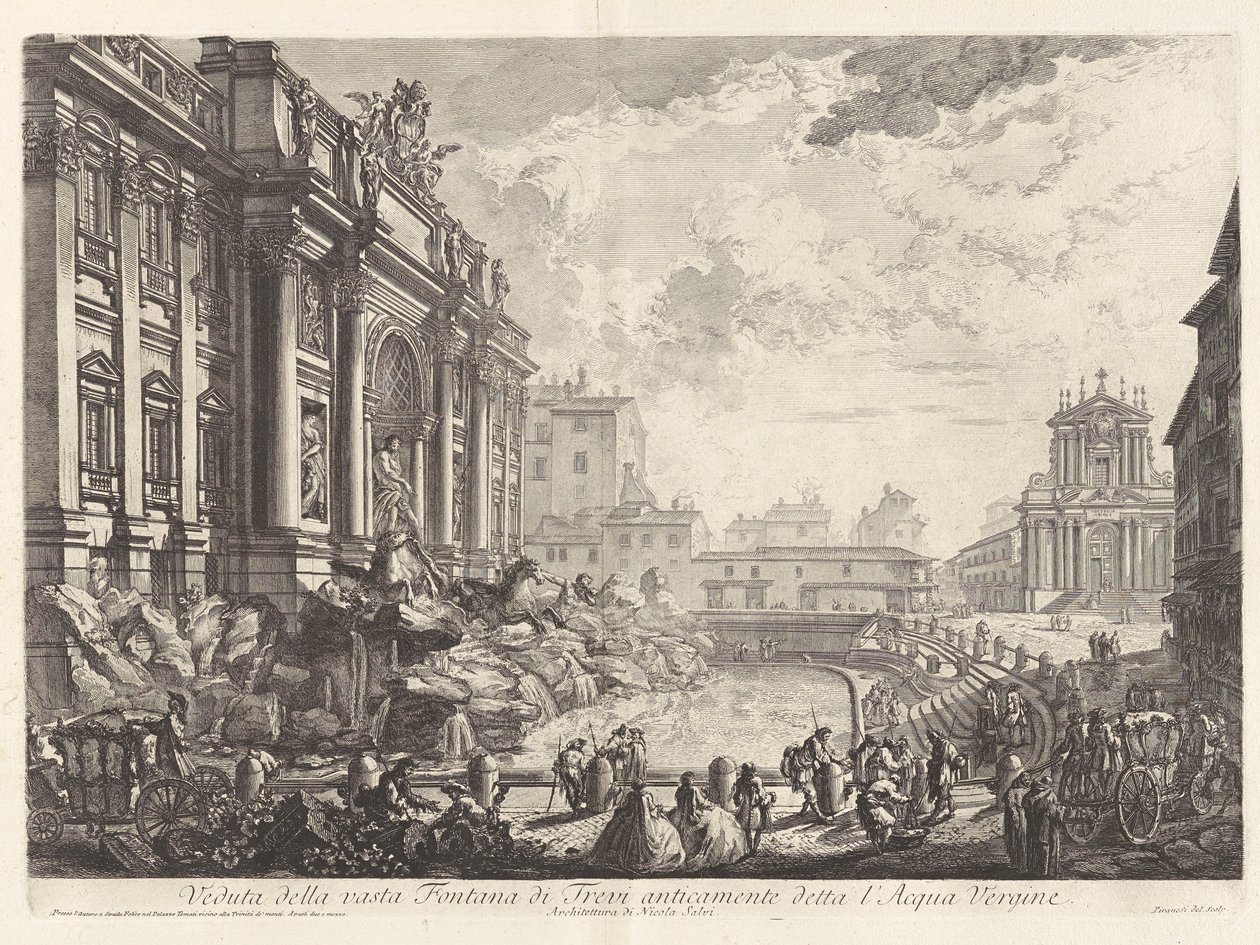 Veduta della vasta Fontana di Trevi anticamente detta l von Giovanni Battista Piranesi