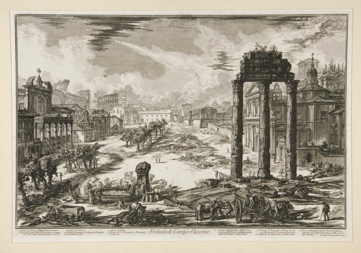 Ansicht des Campo Vaccino, aus Vedute di Roma von Giovanni Battista Piranesi