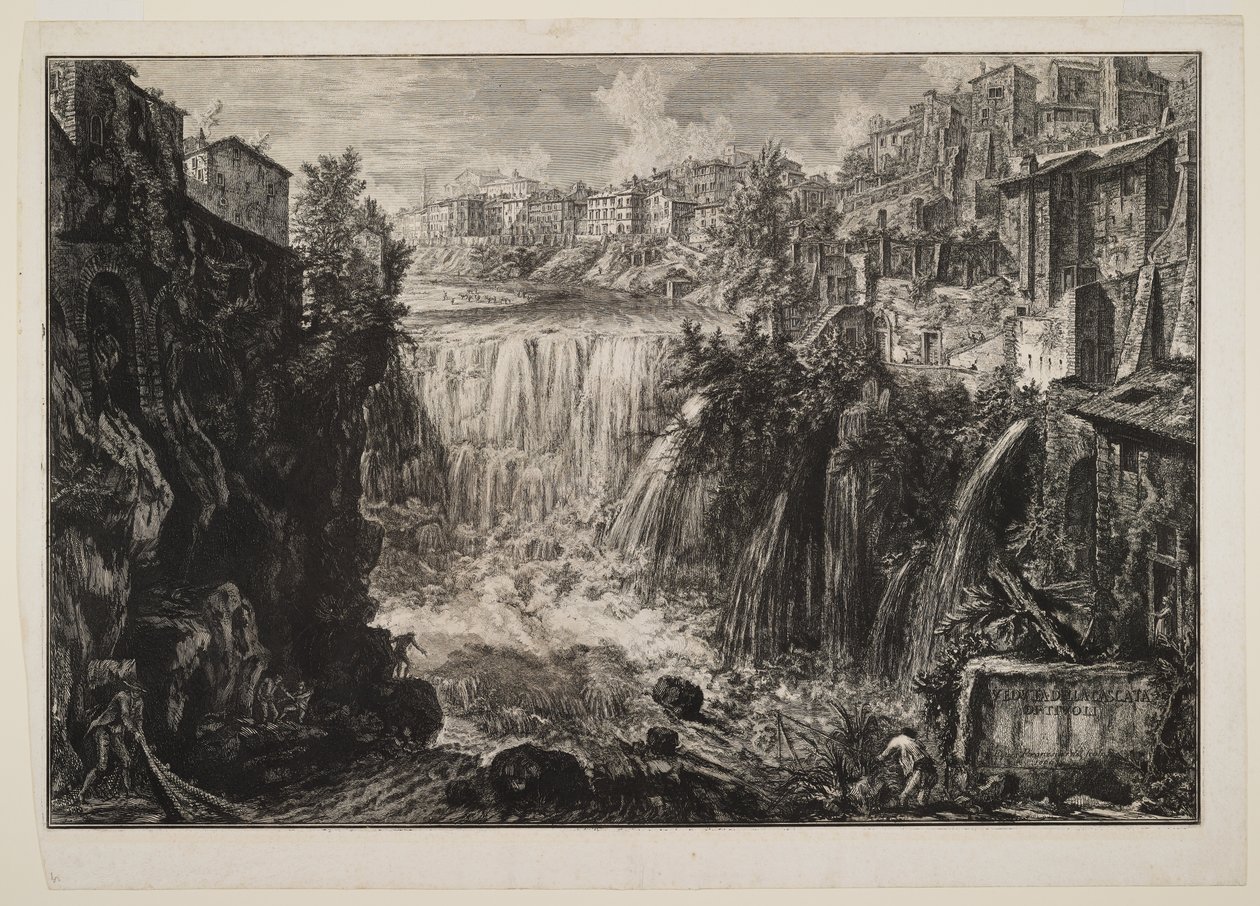 Ansicht der Großen Kaskade bei Tivoli von Giovanni Battista Piranesi