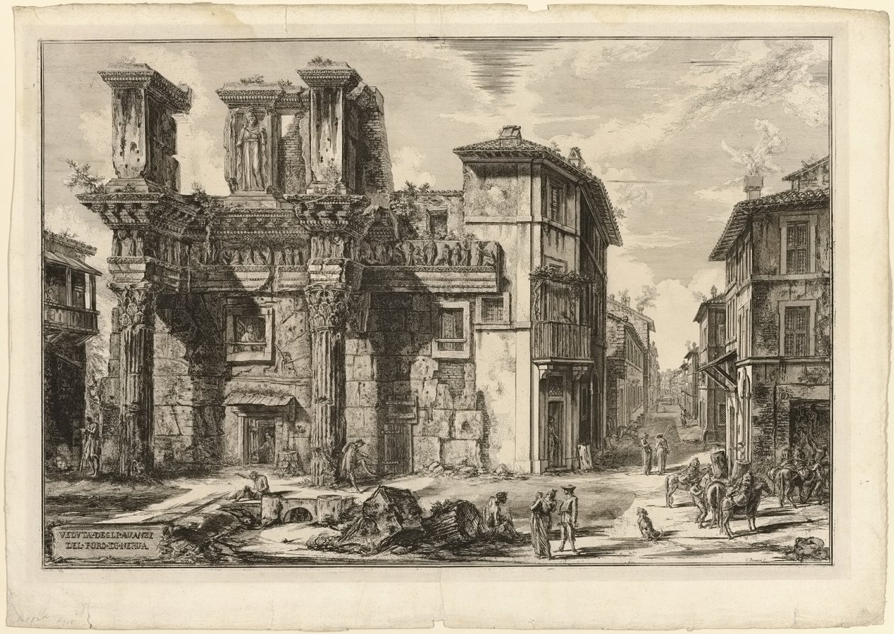 Ansicht der Überreste des Forums von Nerva, aus Ansichten von Rom von Giovanni Battista Piranesi