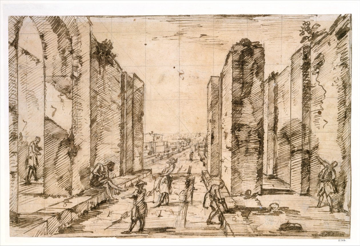 Blick durch das Herculaneum-Tor, Pompeji von Giovanni Battista Piranesi