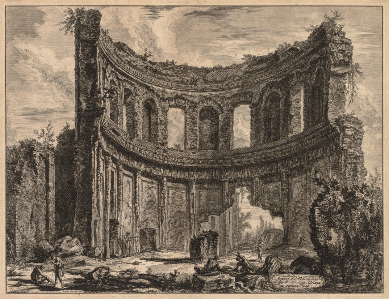 Ansichten von Rom: Überreste des Apollo-Tempels in der Nähe der Villa Hadriana von Giovanni Battista Piranesi