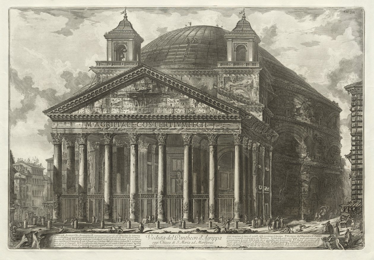 Ansichten von Rom: Das Pantheon von Giovanni Battista Piranesi