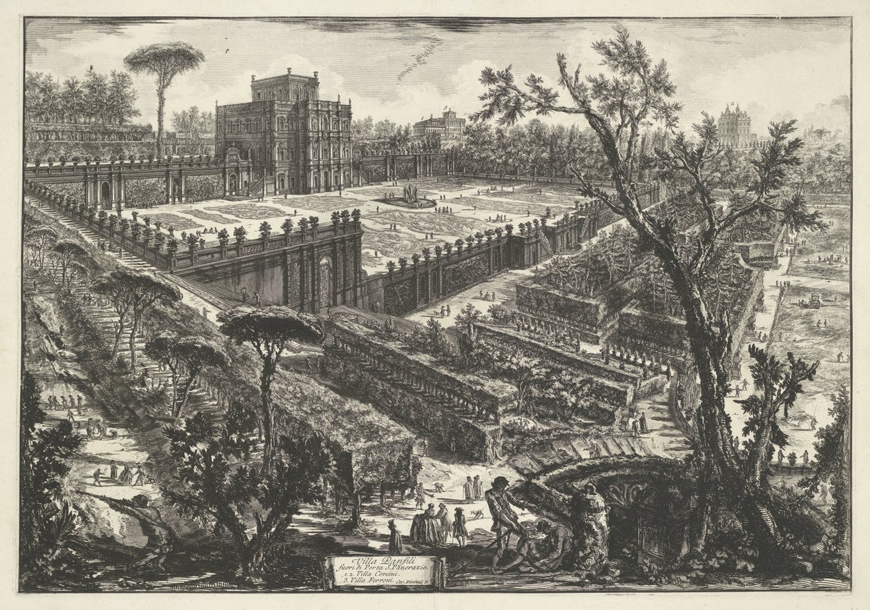 Villa Doria Pamphili in Rom (Gezichten op Rome) von Giovanni Battista Piranesi