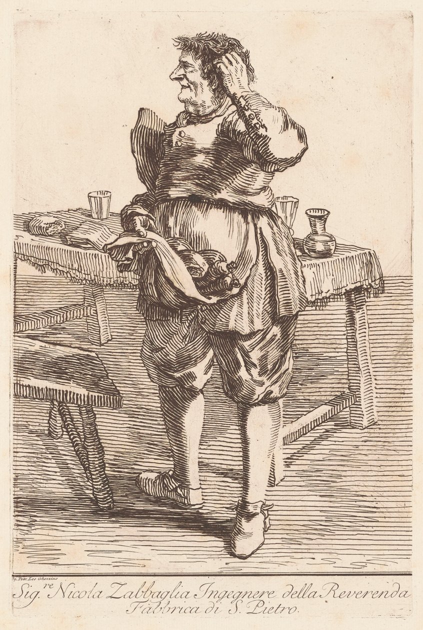 Sig. Nicola Zabbaglia von Giovanni Battista Piranesi, after Pier Leone Ghezzi