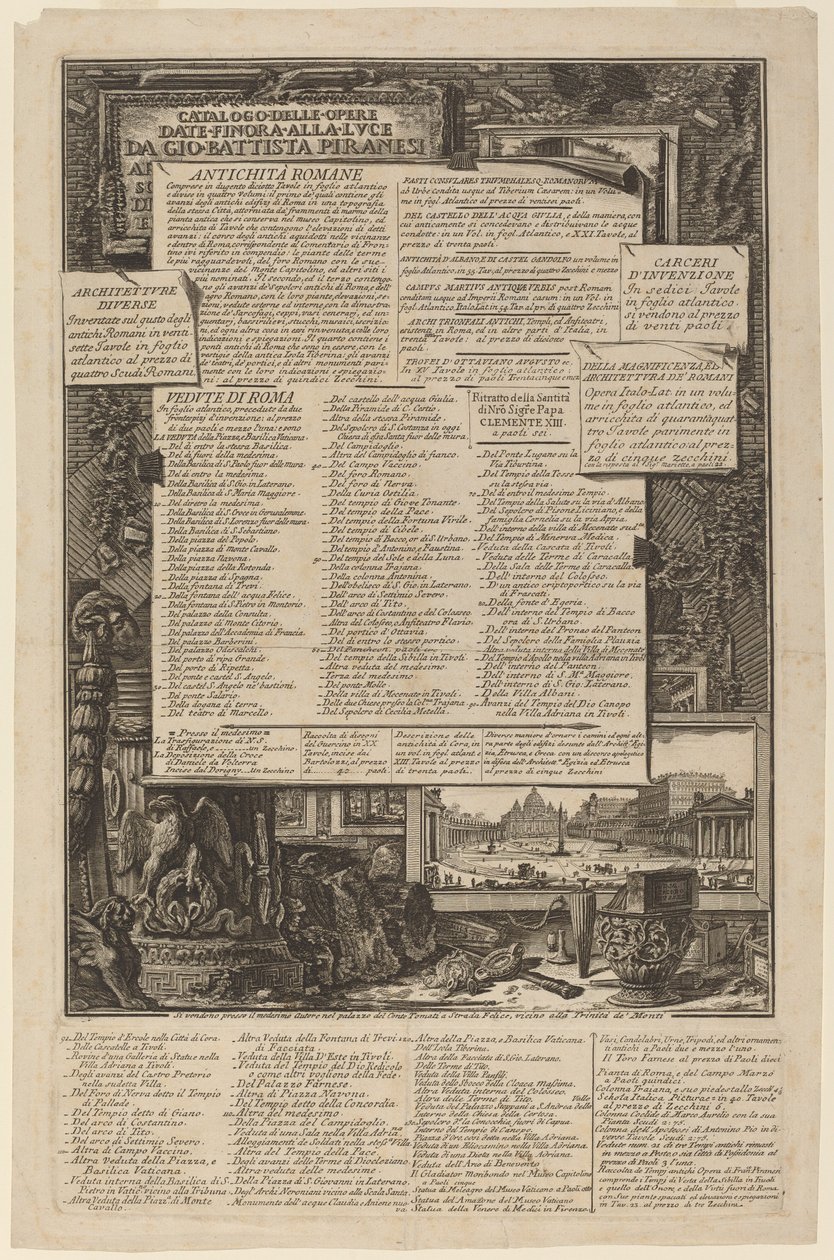 Katalog der bisher veröffentlichten Werke von Gio Battista Piranesi von Giovanni Battista Piranesi and Francesco Piranesi
