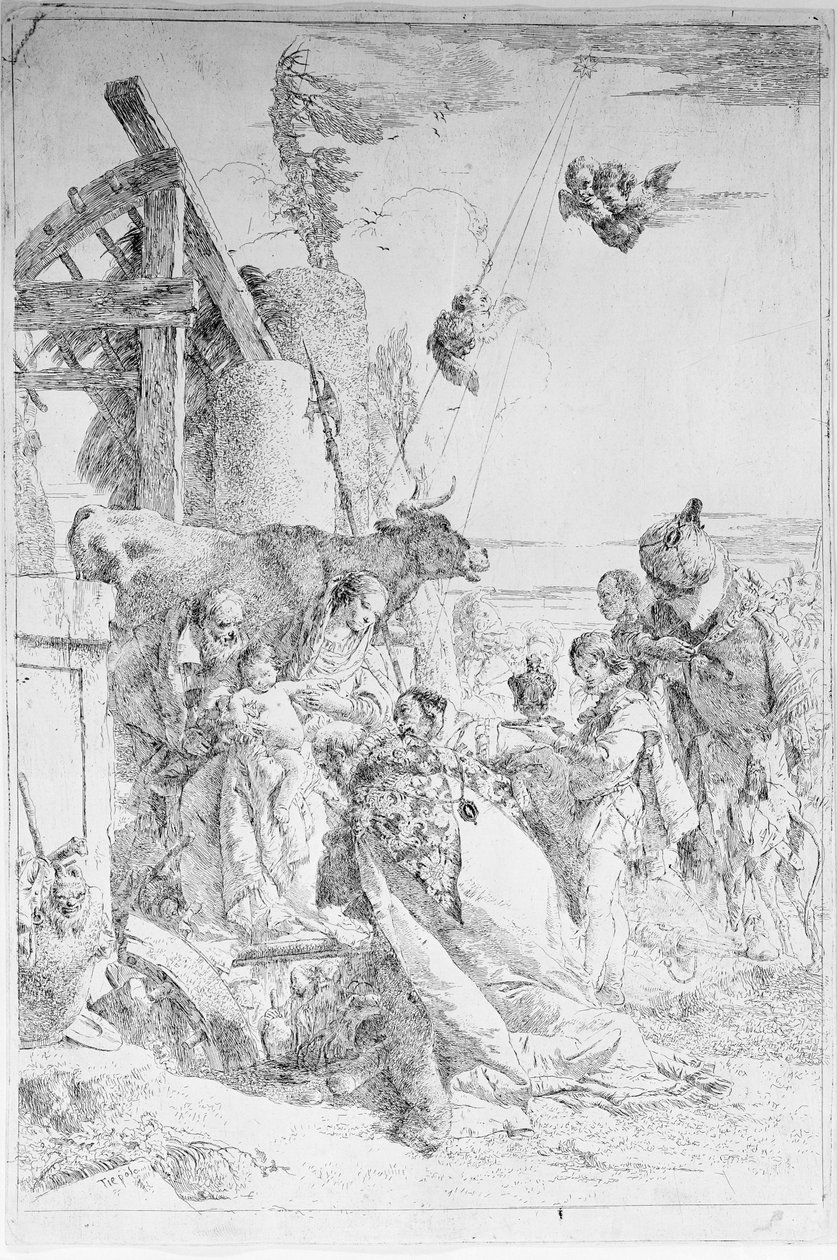 Anbetung der Heiligen Drei Könige, ca. 1753 von Giovanni Battista Tiepolo